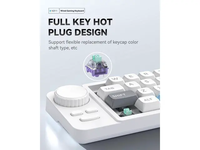 Alt view image 6 of 7 - mini Mechanical Office/Gaming Keypad, Hot-Swappable Keys, Macro Programmable Web Driver, Backlit, Type-C Wired, With rollers, joystick, and dial for PC/window/Laptop and desktop computer (Black)