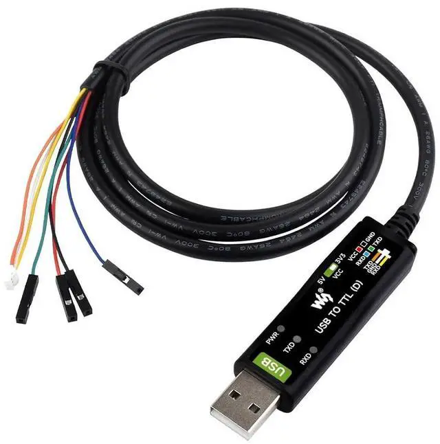 Main image of WRIARICH Industrial USB to TTL Serial Adapter Cable, USB to TTL (D) Converter Onboard FT232RNL Chip Suitable for Raspberry Pi 5 Serial Port Debugging,3.3V/5V Voltage Level Switching