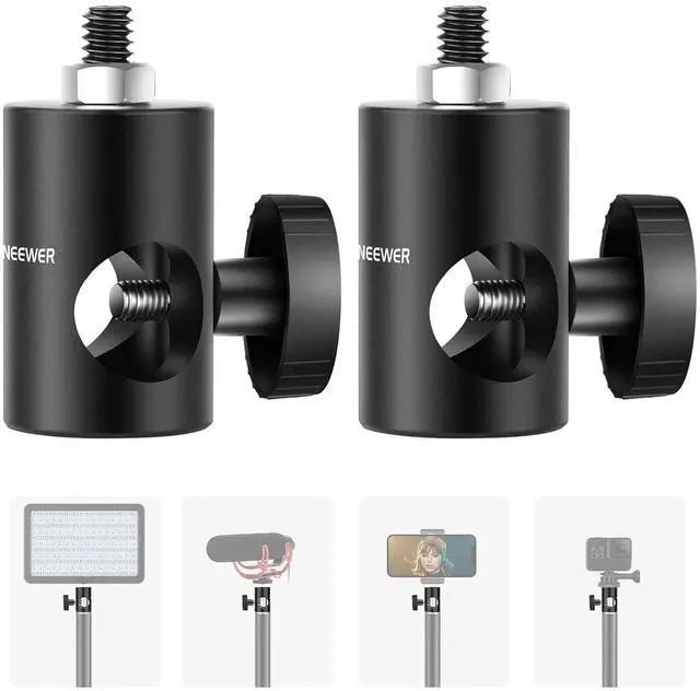 Main image of WRIARICH Rapid Adapter Convert with 1/4" Screw 2-Pack, Multi-Functional Light Stand Tip Adapters Fits for Studio Monitor Stands, Camera Mount, Photo Video Photography Lighting Tripod ST12