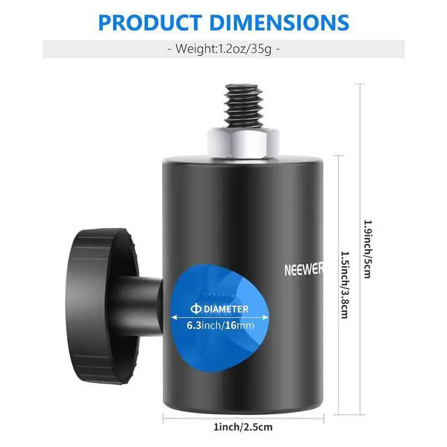Alt view image 7 of 7 - WRIARICH Rapid Adapter Convert with 1/4" Screw 2-Pack, Multi-Functional Light Stand Tip Adapters Fits for Studio Monitor Stands, Camera Mount, Photo Video Photography Lighting Tripod ST12