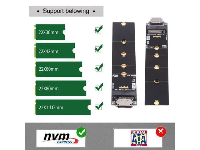 Alt view image 4 of 7 - WRIARICH Adapter Oculink SFF-8612 SFF-8611 to M.2 NGFF M-Key to NVME PCIe SSD 2230 2280 22110 SSD PCBA Adapter for Mainboard