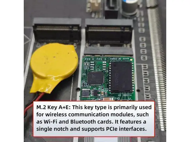 Alt view image 6 of 7 - WRIARICH 2500Mbps 2.5Gbps to 2230 NGFF A+E-Key GBE Gigabit 1000Mbps Ethernet Network LAN Cable Adapter for Desktop Motherboard