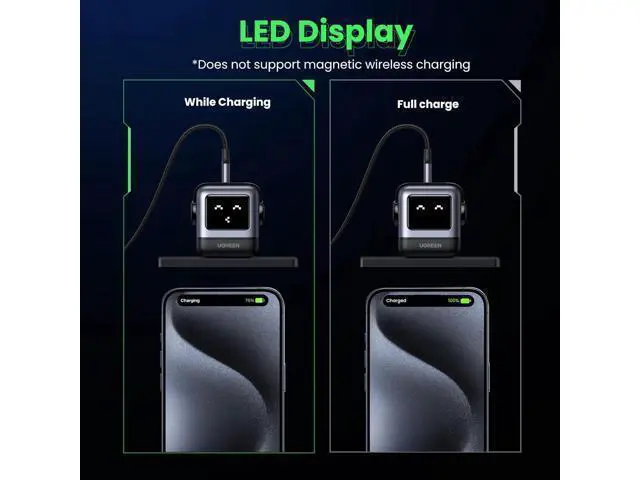 Alt view image 5 of 7 - WRIARICH RG 30W USB C Charger, Nexode Robot GaN Fast Charger Block, Compact Wall Charger Power Adapter for iPhone 15 Pro Max/14/13, Galaxy S23 Ultra, Pixel 7 Pro, MacBook Air, iPad Pro (Black)