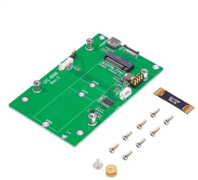 Main image of WRIARICH PCIe to M.2 Adapter for Raspberry Pi 5, Supports M.2 NVMe (M-Key) Drives in 2230/2242/2280 Sizes, PCIe Gen2/Gen3 Compatible