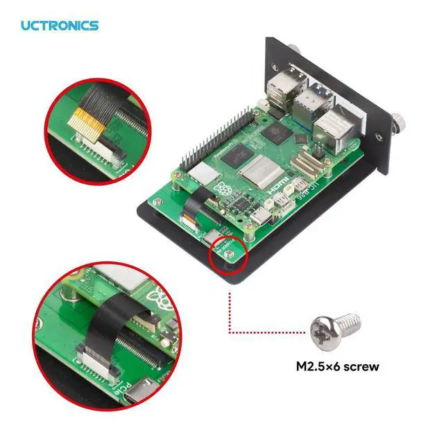 Alt view image 5 of 6 - WRIARICH PCIe to M.2 Adapter for Raspberry Pi 5, Supports M.2 NVMe (M-Key) Drives in 2230/2242/2280 Sizes, PCIe Gen2/Gen3 Compatible