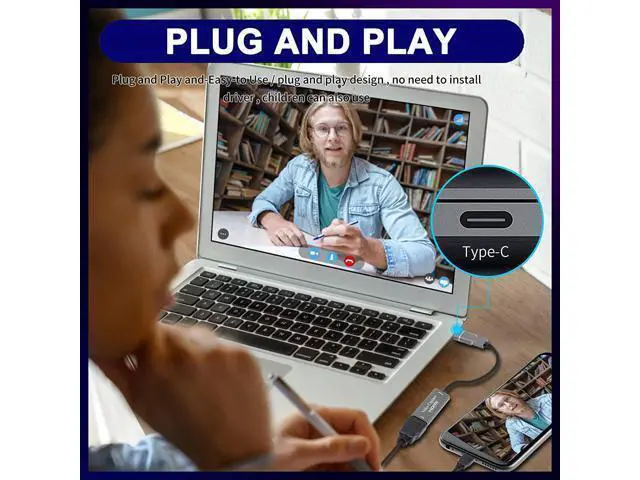 Alt view image 7 of 7 - WRIARICH Video Capture Cards, 4K HDMI to USB 3.0 Video Capture Device, 1080P HD 60fps Broadcast Live and Record Video Audio Grabber for Gaming, Streaming, Teaching, Video Conference (Silver)