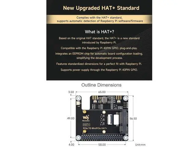 Alt view image 7 of 7 - WRIARICH PCIe to MiniPCIe Adapter for Raspberry Pi 5Compatible with Various MiniPCIe Wireless NIC and AI Modules,Supports USB Bluetooth Connection