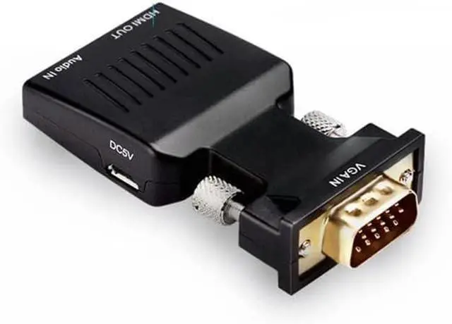 Alt view image 2 of 5 - WRIARICH VGA to HDMI Adapter Converter with Audio AUX Cable 1080P 60Hz Resolution with Audio Support for Computer PC Laptop Monitor Beamer HDTV UVM
