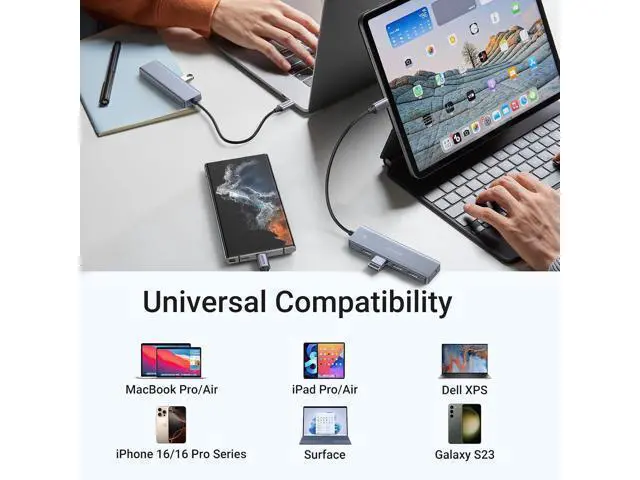 Alt view image 7 of 7 - WRIARICH UGREEN USB C to USB A Hub with 4 USB 3.0 for Laptop, MacBook Pro/Air, Mac mini M4, iMac, iPad Pro, Chromebook, Dell XPS, Galaxy S23, and More, 0.5FT