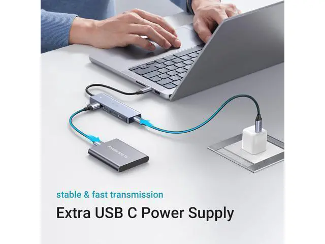 Alt view image 4 of 7 - WRIARICH UGREEN USB C to USB A Hub with 4 USB 3.0 for Laptop, MacBook Pro/Air, Mac mini M4, iMac, iPad Pro, Chromebook, Dell XPS, Galaxy S23, and More, 0.5FT