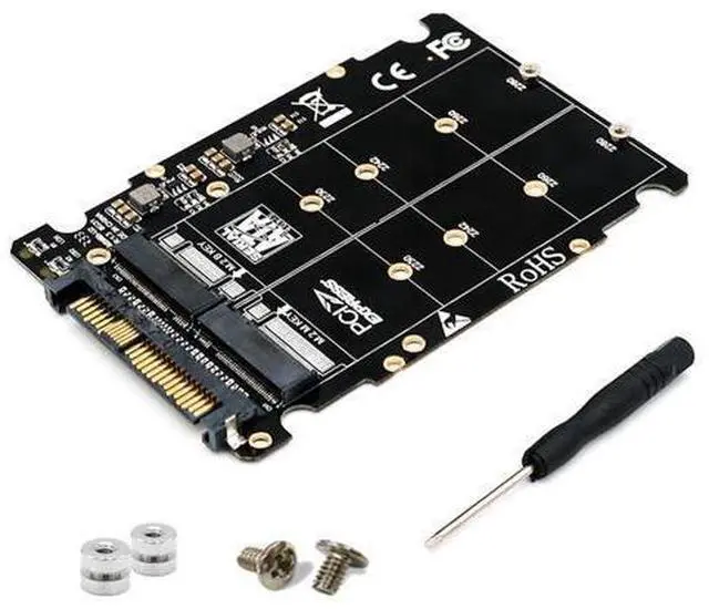 Main image of WRIARICH M.2 SSD to U.2 Adapter 2in1 M.2 NVMe and SATA-Bus NGFF SSD to PCI-e U.2 SFF-8639 Adapter PCIe M2 Converter for Desktop Computers