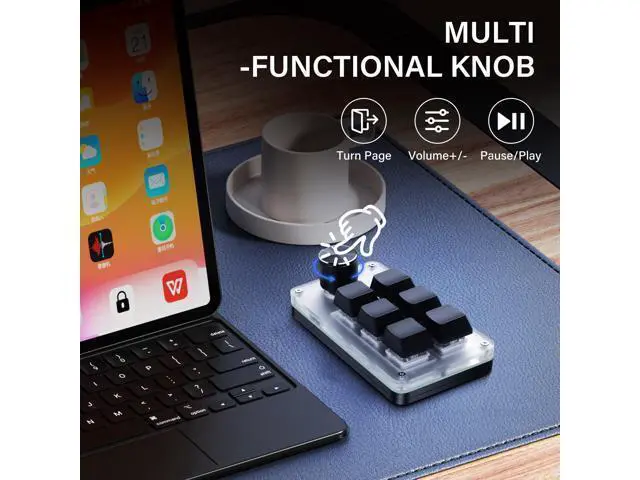 Alt view image 3 of 5 - WRIARICH SinLoon Mini Macro Programmable Keyboard USB Mini 6 Key 1 Knob Mechanical OSU Gaming Keyboard RGB DIY Multi-Function Keyboard Compatible with Mac OS, Windows (Black)