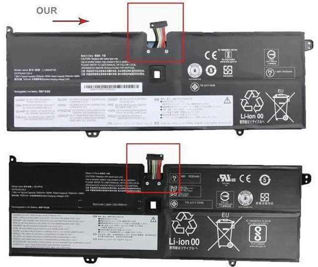 Alt view image 7 of 7 - WRIARICH Hubei L18C4PH0 L18M4PH0 5B10T11585 5B10W67374 5B10T11586 5B10W67180 Laptop Battery Replacement for Lenovo Ideapad Yoga C940-14IIL Series(7.68V 60Wh 7820mAh)
