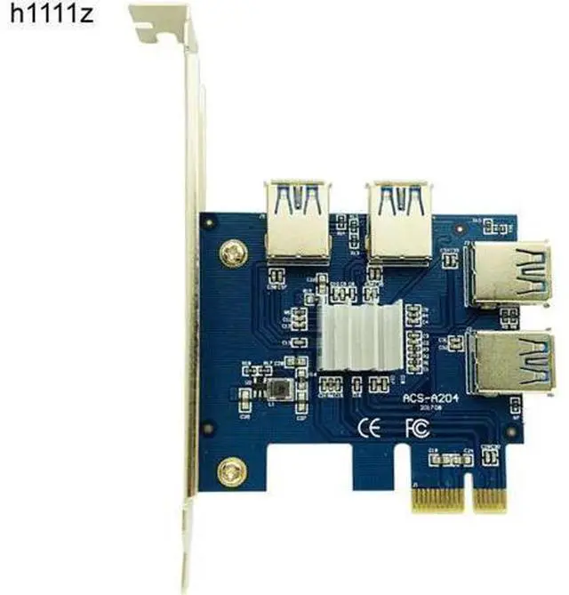 Main image of WRIARICH Riser Card PCIE 1 to 4 Multiplier Hub Adapter PCI Express 1x to 16x Slot 4 USB 3.0 Riser For Bitcoin BTC Miner Mining Device