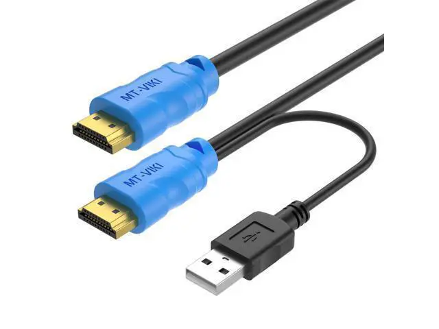 Alt view image 5 of 5 - WRIARICH MT-VIKI 2in 1 USB HDMI KVM Cable for USB KVM Cable HDMI (3M-2packs)