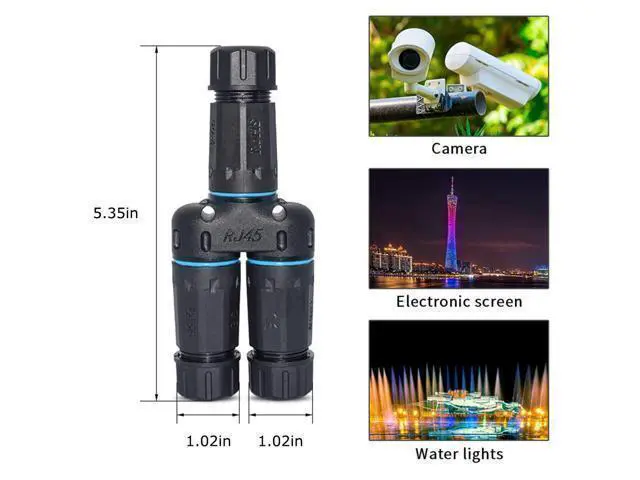 Alt view image 6 of 7 - WRIARICH IP68 Waterproof RJ45 Coupler Splitter, Waterproof Ethernet Coupler 1 in 2 Out Splitter IP68 Ethernet Outdoor LAN Cable Connector for Cat5/Cat5e/Cat6/Cat7/Cat8 Ethernet Cable (1 Pair Female)