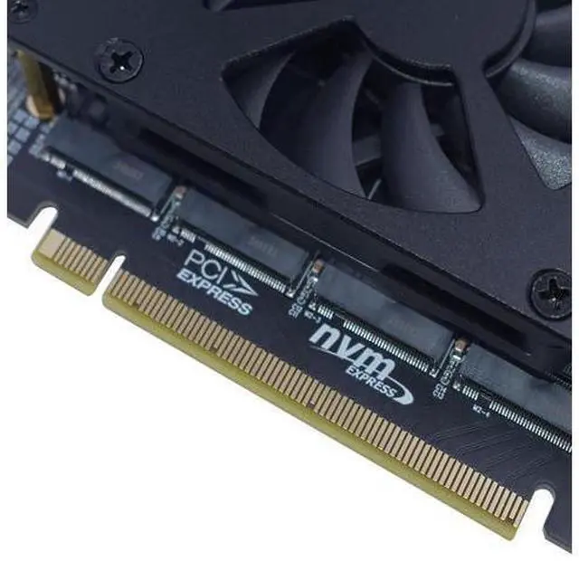Alt view image 5 of 7 - WRIARICH M.2 PCIe Adapter x16 Gen4 for 4 Ports M2 SSDs, PCIe M.2 Expansion Card for 4 M.2 2280 2260 2242 2230 NVMe SSDs M Key with Advanced Cooling Ultra Quiet DC Brushless Fan