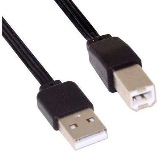 Main image of WRIARICH USB 2.0 Type-A Male to Type-B Male Data Flat Slim FPC Cable for Scanner & Disk & Printer 13cm