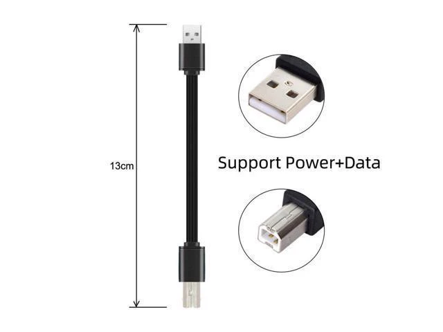 Alt view image 2 of 3 - WRIARICH USB 2.0 Type-A Male to Type-B Male Data Flat Slim FPC Cable for Scanner & Disk & Printer 13cm
