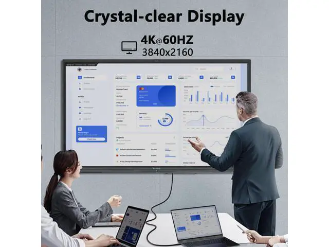 Alt view image 4 of 7 - WRIARICH Vszerda USB c Cable 3.2 gen 2 Data Transfer 20gbpsType C to Type C Long Cable 16.5ft/5m PD 100W Fast Charge4k@60hz Video Cable for Monitor.