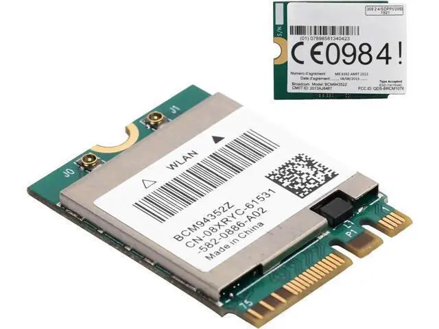 Alt view image 7 of 7 - WRIARICH BCM94352Z Dual Band NGFF M.2 Wireless Network Card,4.0, 802.11ac WiFi Adapter (2 Built-in Antennas)