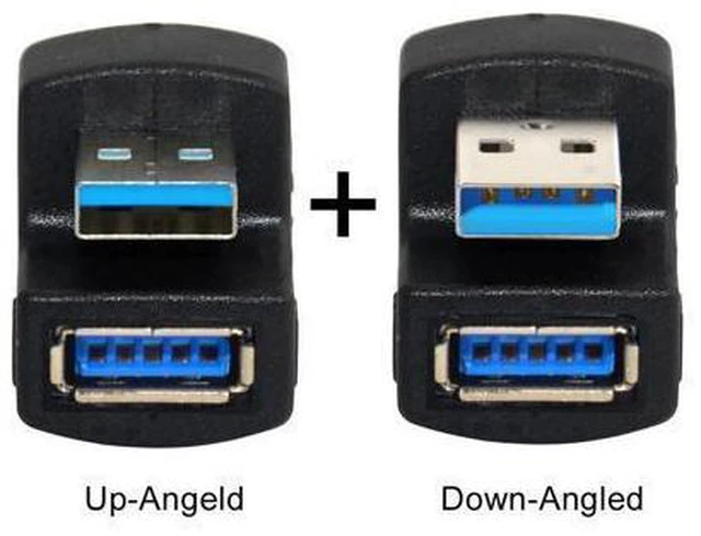 Main image of WRIARICH A Male to Female Extension 180 Degree 5Gbps 1 Set Up & Down Angled USB 3.0 Adapter