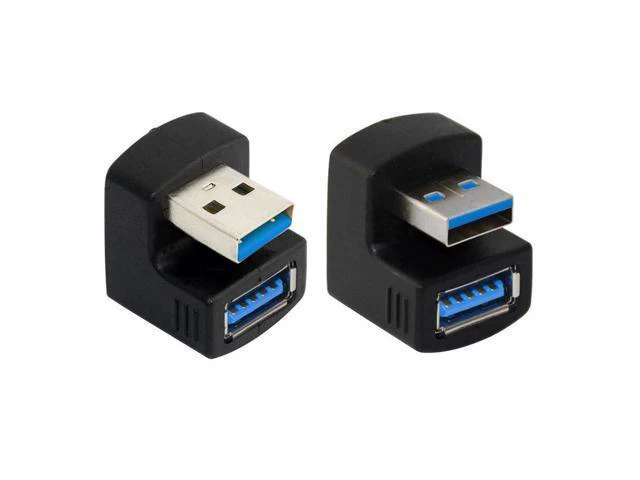 Alt view image 3 of 3 - WRIARICH A Male to Female Extension 180 Degree 5Gbps 1 Set Up & Down Angled USB 3.0 Adapter