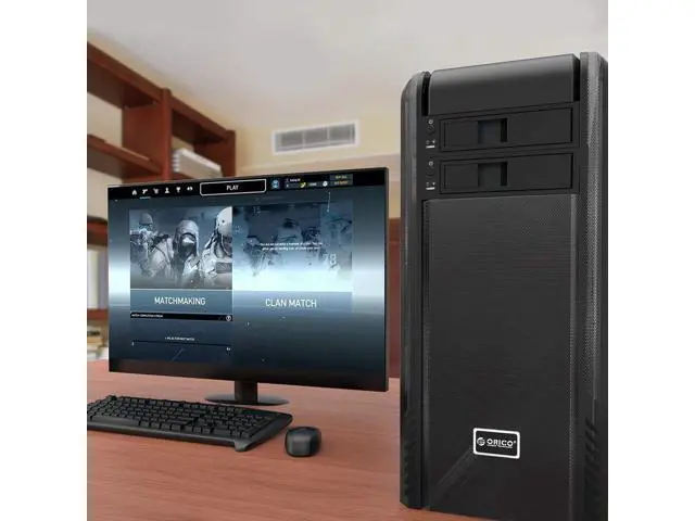 Alt view image 7 of 7 - WRIARICH 5.25 Trayless Hot Swap Mobile Rack CD-ROM 3.5 inch Internal SATA Hard Drive SSD Adapter-1106SS