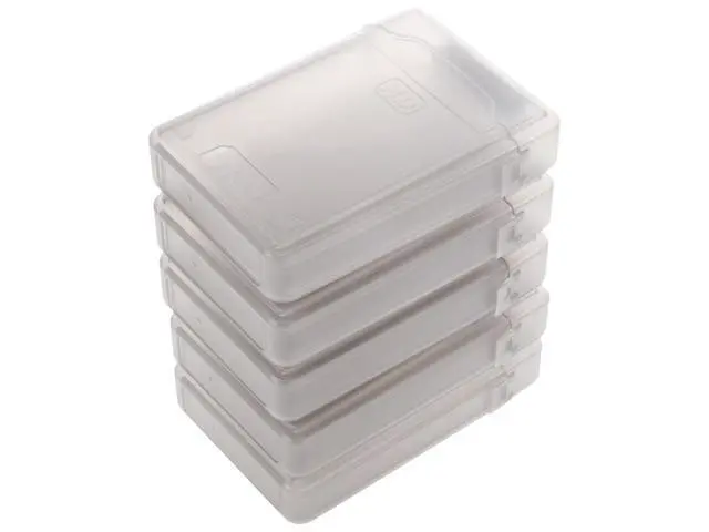 Alt view image 2 of 3 - WRIARICH 5 Pcs 3.5" IDE SATA HDD Hard Drive Disk Plastic Storage Box Case Enclosure Cover