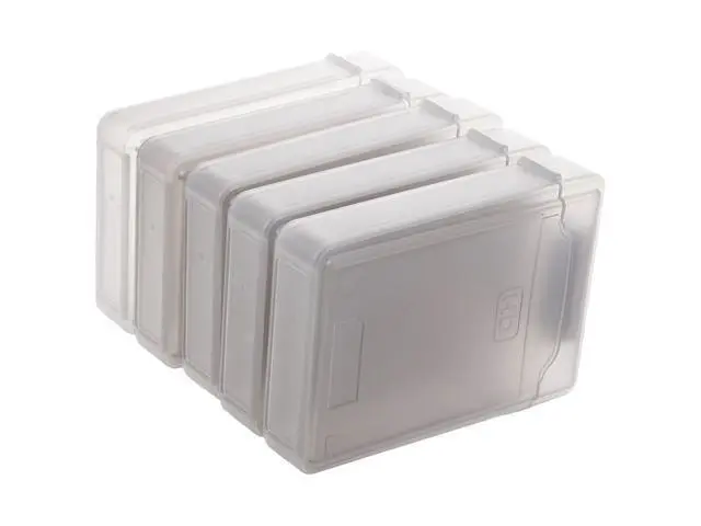 Alt view image 3 of 3 - WRIARICH 5 Pcs 3.5" IDE SATA HDD Hard Drive Disk Plastic Storage Box Case Enclosure Cover