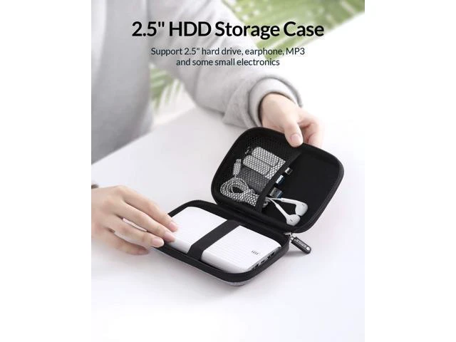 Alt view image 3 of 7 - WRIARICH 2.5 Hard Drive Enclosure for 2.5" SATA HDD/SSD 2189U3 and Hard Drive Case Storage Bag PHD-25-GY