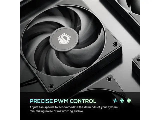 Alt view image 3 of 7 - ID-COOLING AS-120-K Trio 120mm Black Computer Case Fans 3 Pack High Performance Cooling Fans Low Noise 27.2 dB(A), Fan Speeds from 300 RPM - 2,000 RPM, 58 CFM, Hydraulic Bearing Quiet Long lifespan