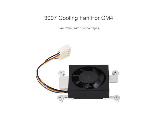 Alt view image 2 of 7 - WRIARICH Dedicated All-in-One 3007 Cooling Fan for Raspberry Pi Compute Module 4 CM4, PWM Speed Adjustment,Low Noise, More Practical,with Thermal Tapes