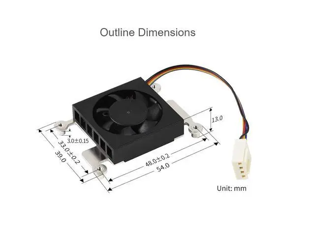 Alt view image 7 of 7 - WRIARICH Dedicated All-in-One 3007 Cooling Fan for Raspberry Pi Compute Module 4 CM4, PWM Speed Adjustment,Low Noise, More Practical,with Thermal Tapes