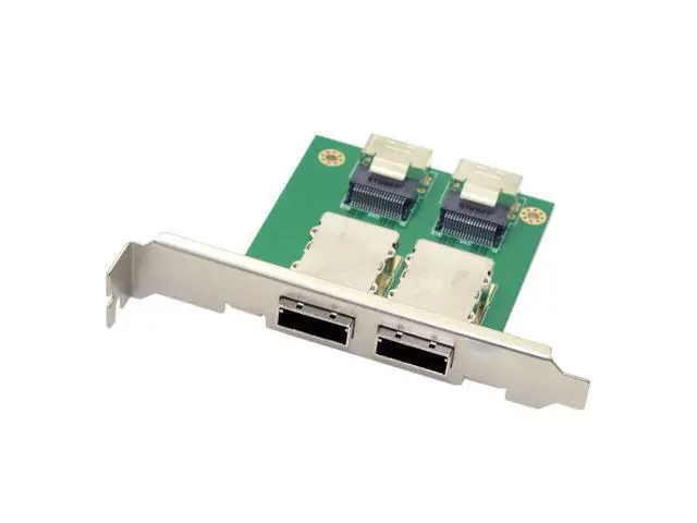 Alt view image 4 of 5 - WRIARICH chenyang Mini SAS 2 SFF-8088 to 2 SFF-8087 HD Data Server Converter Adapter with Bracket