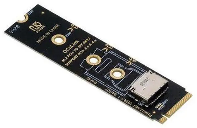 Main image of WRIARICH 2280 PCI-E4.0 M.2 M-Key to Oculink SFF-8612 SFF-8611 Vertical Host Adapter for NVME U.2 SSD eGPU