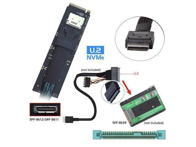 Alt view image 3 of 7 - WRIARICH 2280 PCI-E4.0 M.2 M-Key to Oculink SFF-8612 SFF-8611 Vertical Host Adapter for NVME U.2 SSD eGPU
