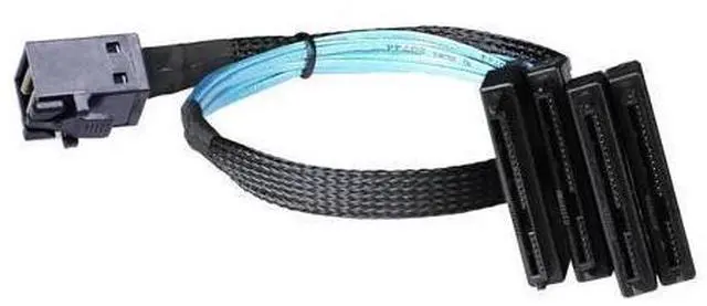 Alt view image 6 of 6 - WRIARICH ADCAUDX Mini-SAS to SAS-Cable: 0.5M SFF-8643 to SAS SFF-8643 to SFF-8482 Connector 4X SFF-8482 with SATA Power Adapter Cable (1.6FT) (Pack of 2)