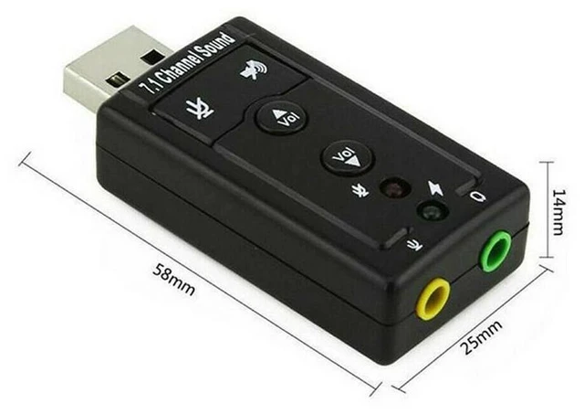 Alt view image 3 of 7 - WRIARICH USB External 7.1 Channel Audio Device Sound Card Adapter For Laptop PC Computer, Sound-Cards Headphone Audio-Adapter External Virtual Portable Stereo USB Usb-2.0