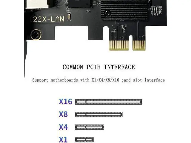 Alt view image 3 of 6 - WRIARICH 2.5Gbase-T Pcie Network Card I226-V Chip 2.5G PCI Express Gigabit Ethernet Card Wired RJ45 LAN Adapter Converter for Window 10/11