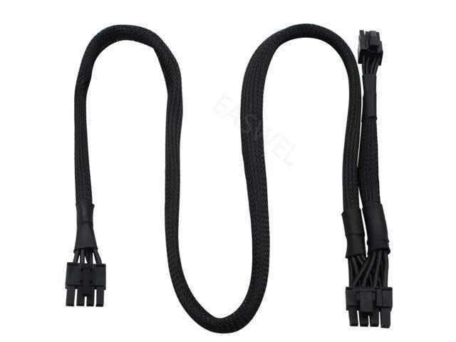 Alt view image 2 of 3 - WRIARICH Cable de alimentación PCIe de 8 pines a 2 puertos, 6 + 2 pines, GPU, 8 pines a 6 pines para CORSAIR AX760 AX860