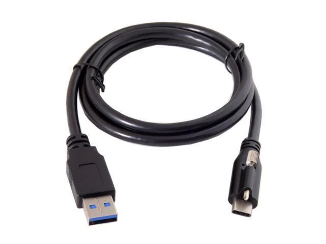 Alt view image 3 of 3 - WRIARICH CY USB 3.1 Type-C Locking Connector to Standard USB3.0 Data Cable 1.2m With Panel Mount Screw