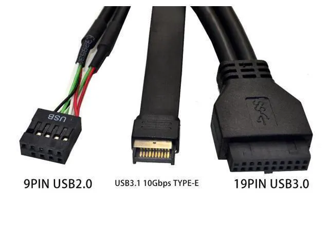 Alt view image 2 of 6 - WRIARICH 5.25 Inch USB 3.1 GEN2 Front Panel USB Hub 2 Ports USB 3.0 + 2 Ports USB2.0 + 1 Port TYPE-C with TYPE-E Connector for Desktop PC