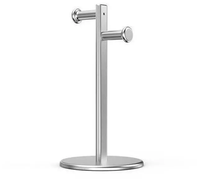 Main image of WRIARICH Aluminum Alloy Headphone Bracket Dual Hanger Headphone Brace Universal Headset Support Game Earphone Stand Rack Headphone Accessories (Silver)