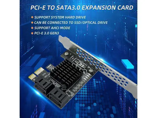 Alt view image 5 of 7 - WRIARICH 4-Port PCIe SATA III 6Gbps Expansion Card, PCIe x1 to 4 Port SATA 3.0 Controller Card - ASM1064 Chip, with Low Profile Bracket for Windows Linux Mac