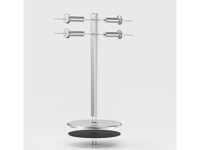 Alt view image 5 of 7 - WRIARICH Aluminum Alloy Headphone Bracket Dual Hanger Headphone Brace Universal Headset Support Game Earphone Stand Rack Headphone Accessories (Silver)