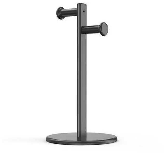 Main image of WRIARICH Aluminum Alloy Headphone Bracket Dual Hanger Headphone Brace Universal Headset Support Game Earphone Stand Rack Headphone Accessories (Black)