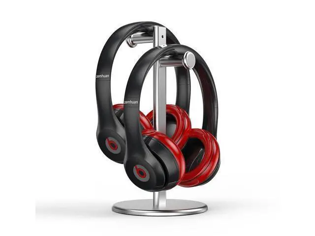 Alt view image 7 of 7 - WRIARICH Aluminum Alloy Headphone Bracket Dual Hanger Headphone Brace Universal Headset Support Game Earphone Stand Rack Headphone Accessories (Black)