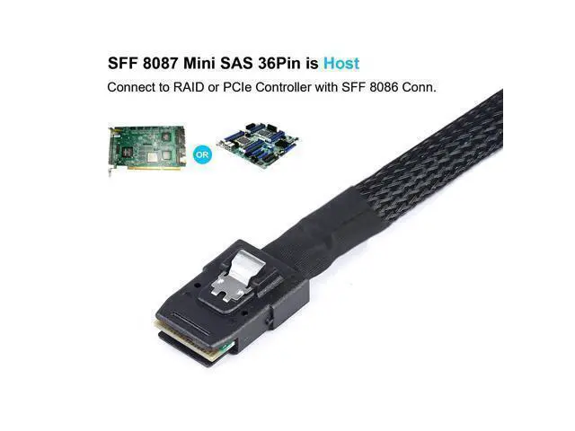 Alt view image 2 of 7 - WRIARICH Vszerda 2Pack Mini SAS to SATA Cable: 1M SFF-8087 to SATA Forward Breakout Cable SFF-8087 Mini-SAS Controller to Hard Drive (3.3FT)