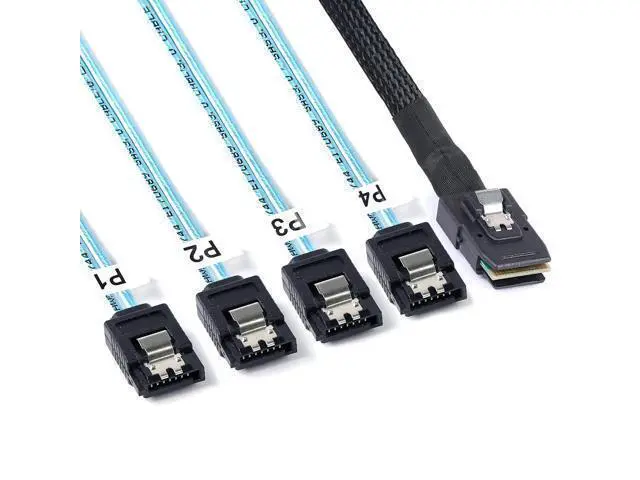 Alt view image 7 of 7 - WRIARICH Vszerda 2Pack Mini SAS to SATA Cable: 1M SFF-8087 to SATA Forward Breakout Cable SFF-8087 Mini-SAS Controller to Hard Drive (3.3FT)